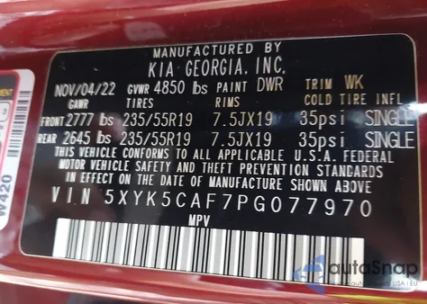 2023 Kia Sportage Sx-Prestige from USA, damaged, VIN 5XYK5CAF7PG077970